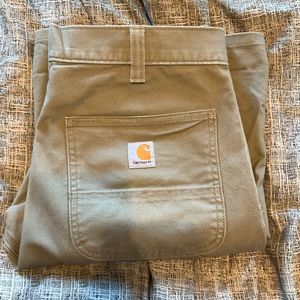Beige Carhartt carpenter pants relaxed fit (baggy)